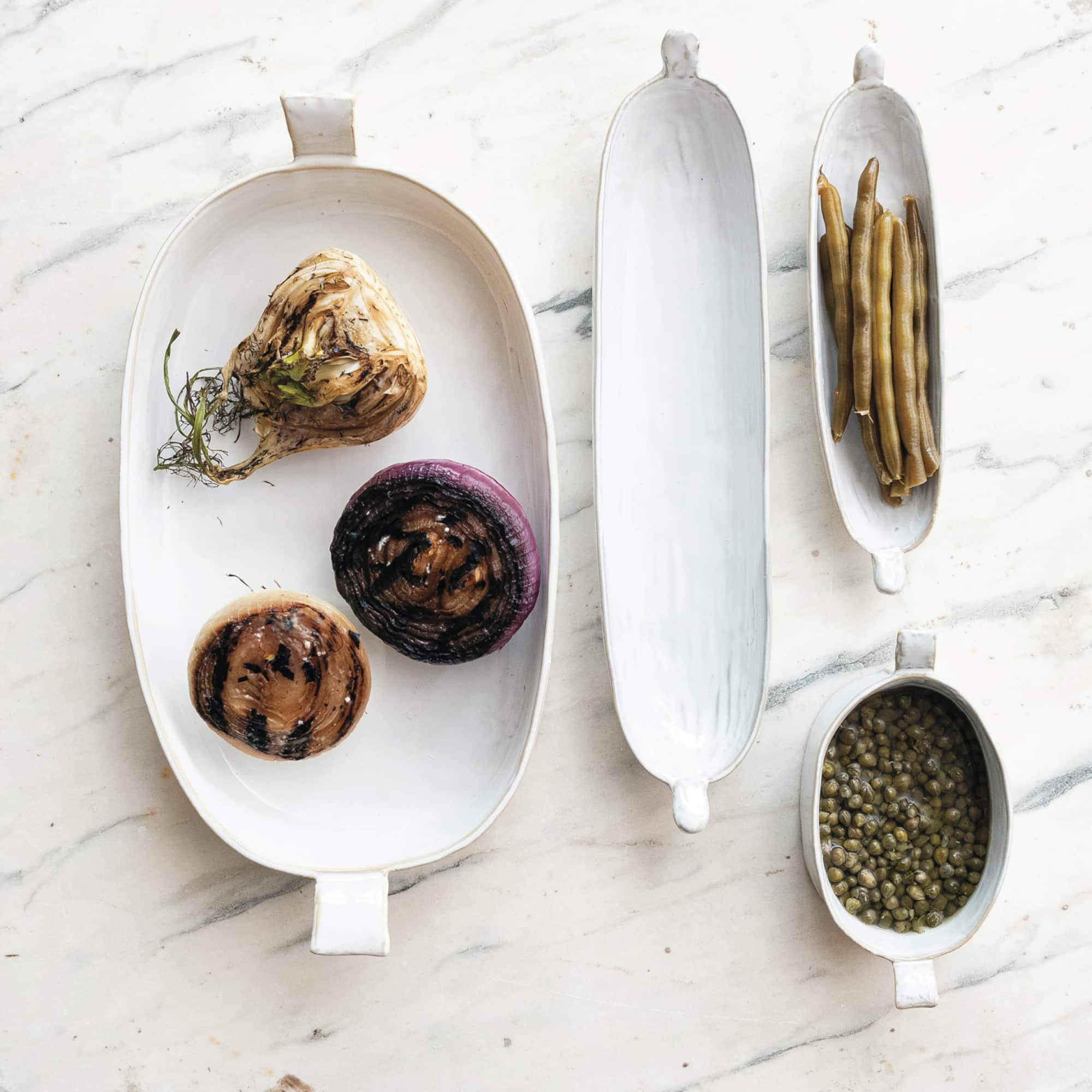 Hello Honey® 13.75" White Classic Elegance Stoneware Baker